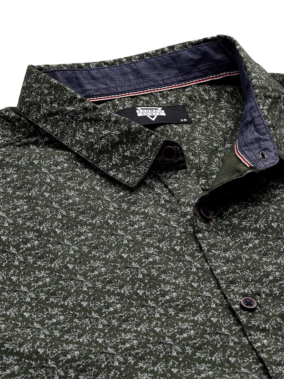 Thomas Scott Mens | Regular Fit | Floral Printed | Plus Size | 100% Cotton | Short Sleeve | Spread Collar | Casual | Shirt for
