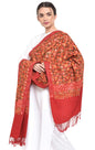 Weavers Villa Womens Kashmiri Aari Embroided Cashmilon Woven Stoles, Shawls, Wraps, 75cm X 200cm