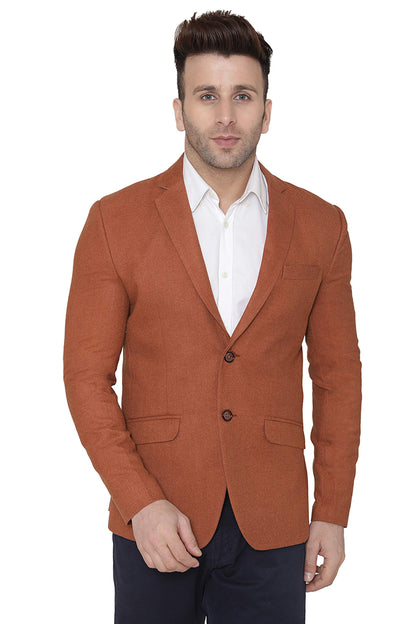 WINTAGE Mens Tweed Wool Casual and Festive Blazer Coat Jacket:Red,X-Large