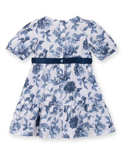 Beebay Kids Girls Floral fit-and-Flare Dress White
