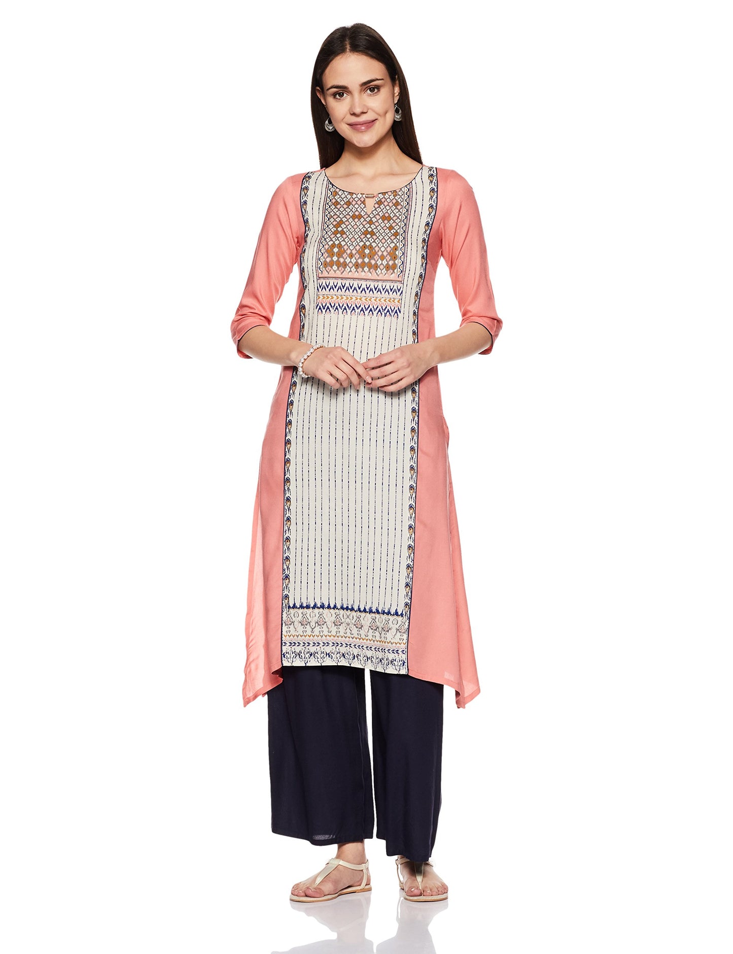 Aurelia Women's Asymmetrical Hemline Kurta