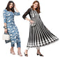 GoSriKi Women Kurti & Kurti Pant Set Combo Pack of 2