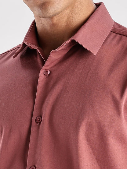 ADRO Mens Slim Fit Solid Casual Shirts | Plain Satin Evening Shirt | Stylish Office or Party Shirt | All Day Fresh Spread Colla
