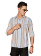 Thomas Scott Regular Fit Long Sleeve Flap Pocket Shirt for Men Sky Blue