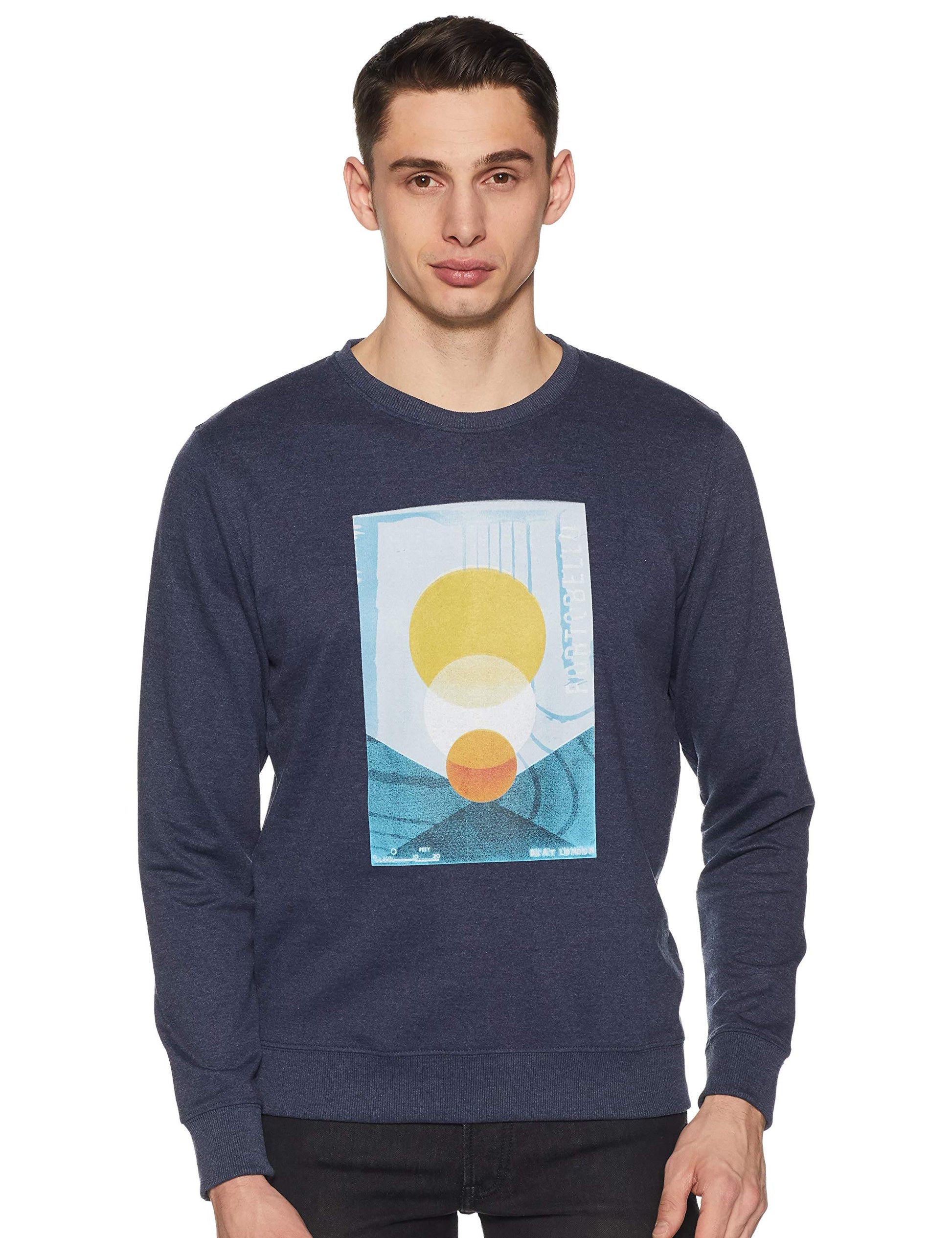 Pepe Jeans MenS Cotton Sweatshirt (Bm580008_Navy Blue_M)