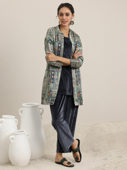 Libas Womens Solid Velvet Co-Ord Set For Women