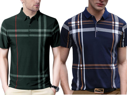 Noble Monk MenS (Combo Pack Of 2) -Regular Fit Polo T Shirt |Half Sleeves |Collar Tshirts |Casual Tshirt