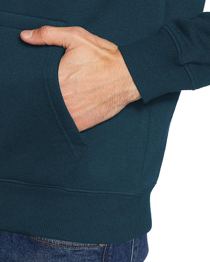 Adro Men'S Cotton Neck Hooded Sweatshirt (H20-M-Byo-Sb_Teal)