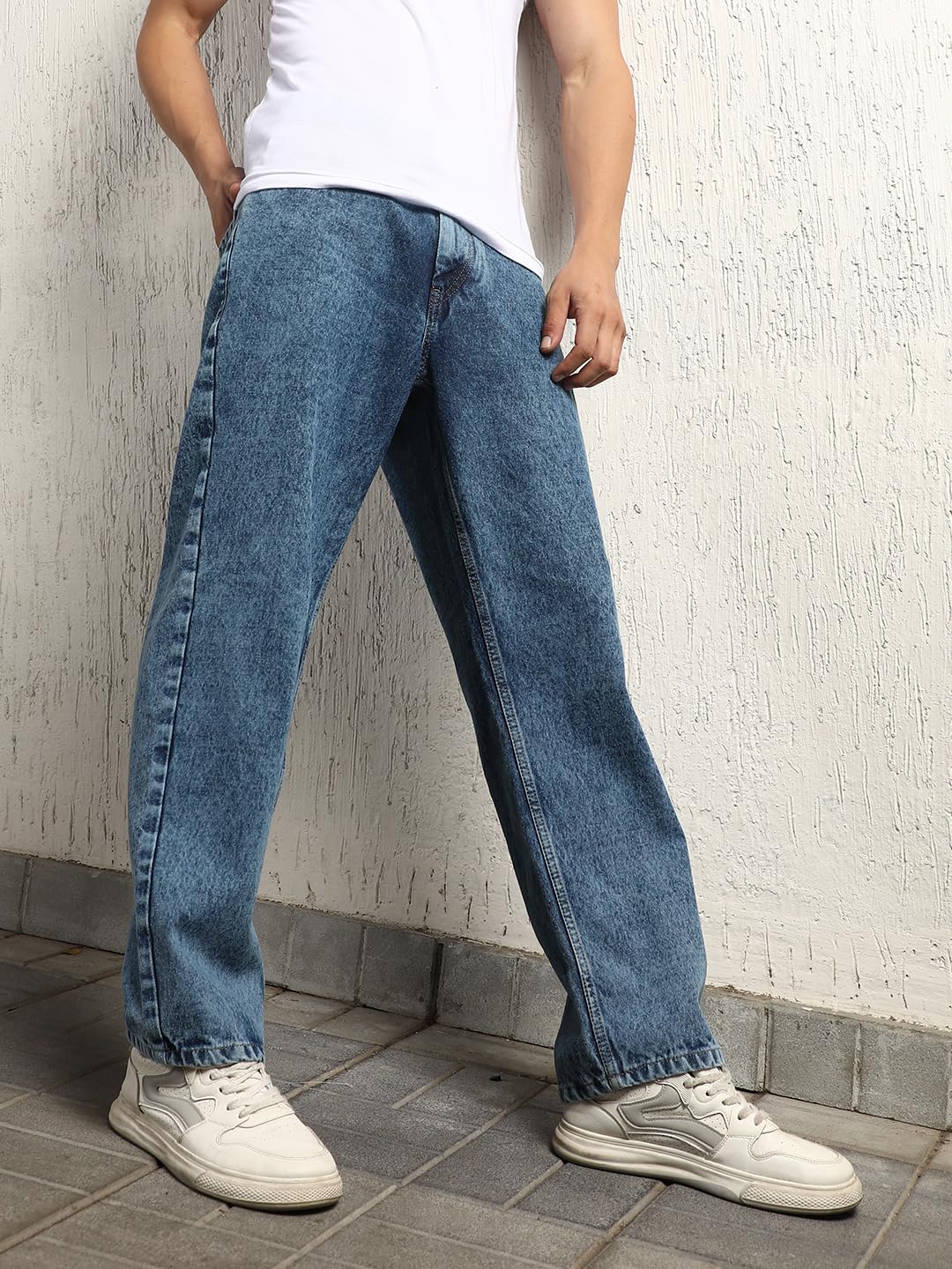 Hubberholme Men Summer Cotton Relaxed Fit Mid-Rise Jeans 9