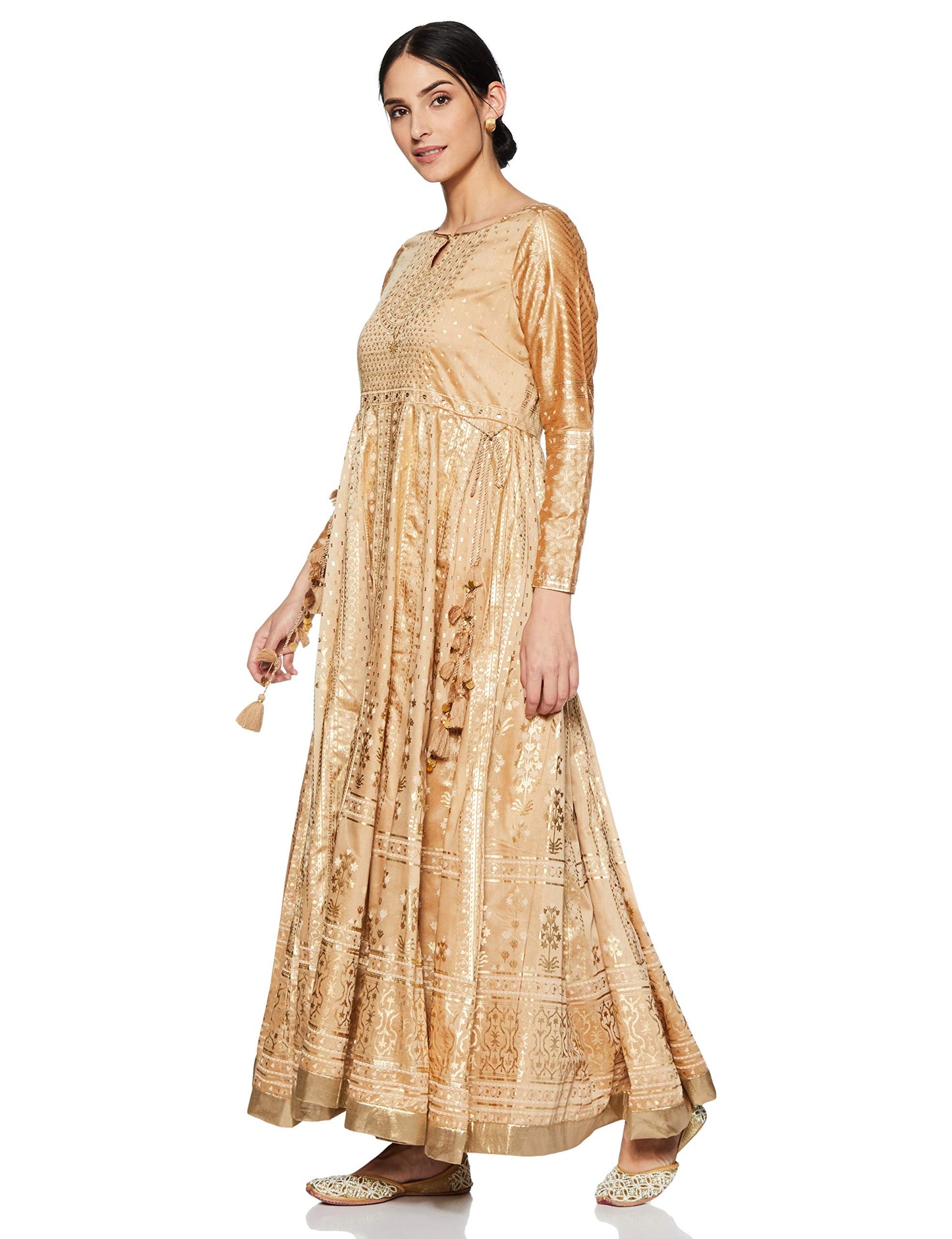 W for Woman Women's Synthetic Anarkali Kurta