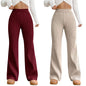 Tee Projekt Regular Fit Trousers for Women| Korean Trousers for Women Maroon-Beige