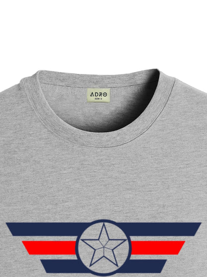 ADRO Tshirt for Men | Printed T Shirt for Men | 100% Cotton T-Shirt |Printed T Shirt | T-Shirts | RN24-CAP-GR