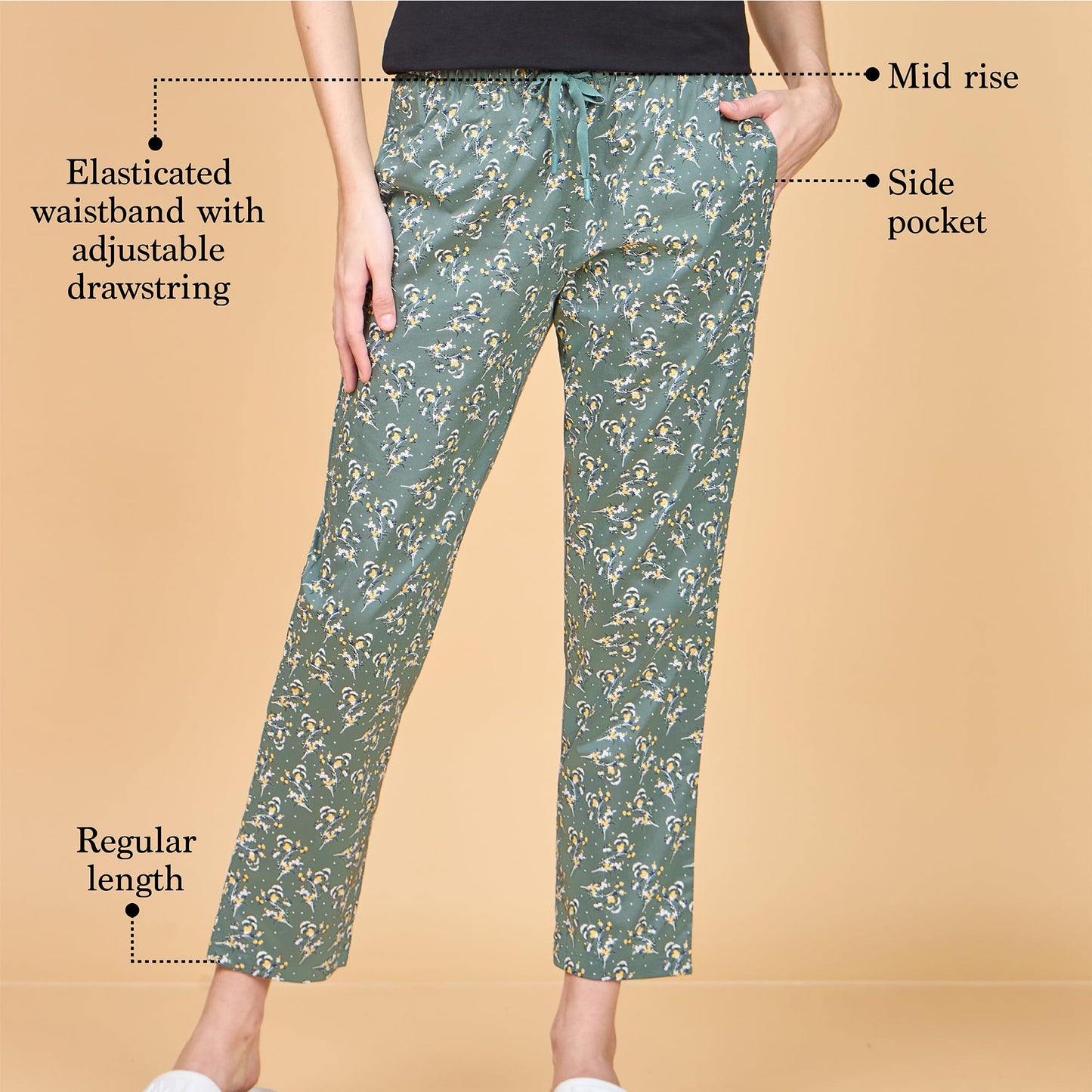 Essentials  E4A5 Hangout Pant Relaxed Fit | Mid Rise | Regular Length