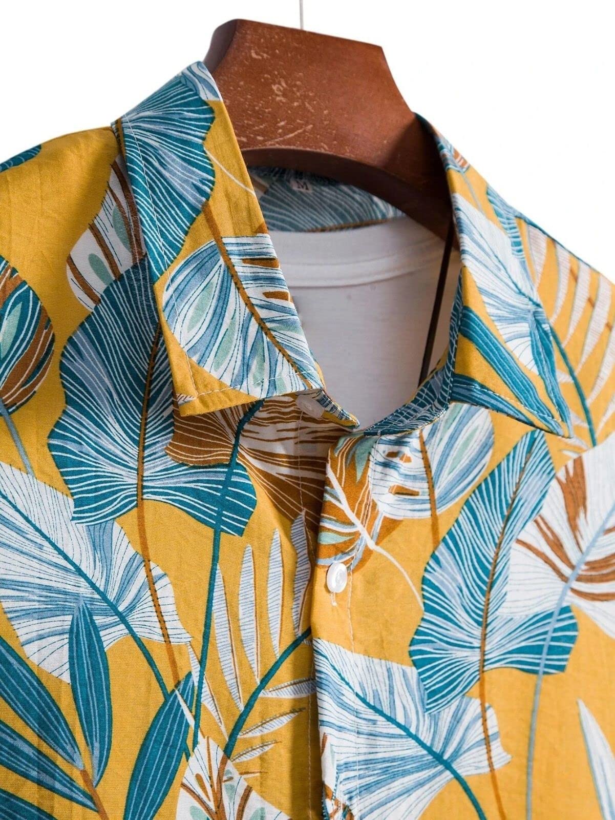 OM SAI LATEST CREATION Unisex Night Dress, Palm Tree & Leaf Printed Soft Rayon Night Wear Set for Men & Womens, Pajama Short Ni