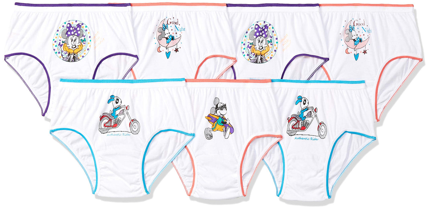 Rupa Jon Printed Panty for Girls, 100% Cotton Fabric, Regular Fit, Pack of 6 Assorted