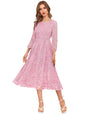 Toochki Pink Georgette Floral Fit & Flared Kurti Kurta Dress For Women A Line Suitable In Summer Latest Trendy Stylish Kurtas