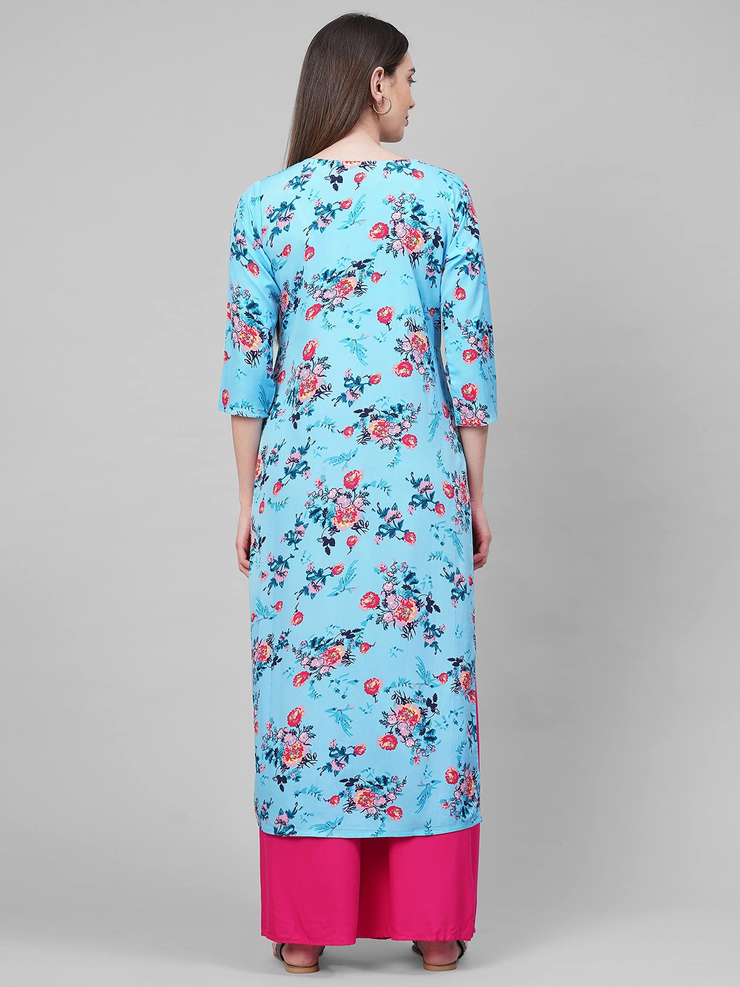 ANNI DESIGNER Women's Crepe Straight Printed Kurta