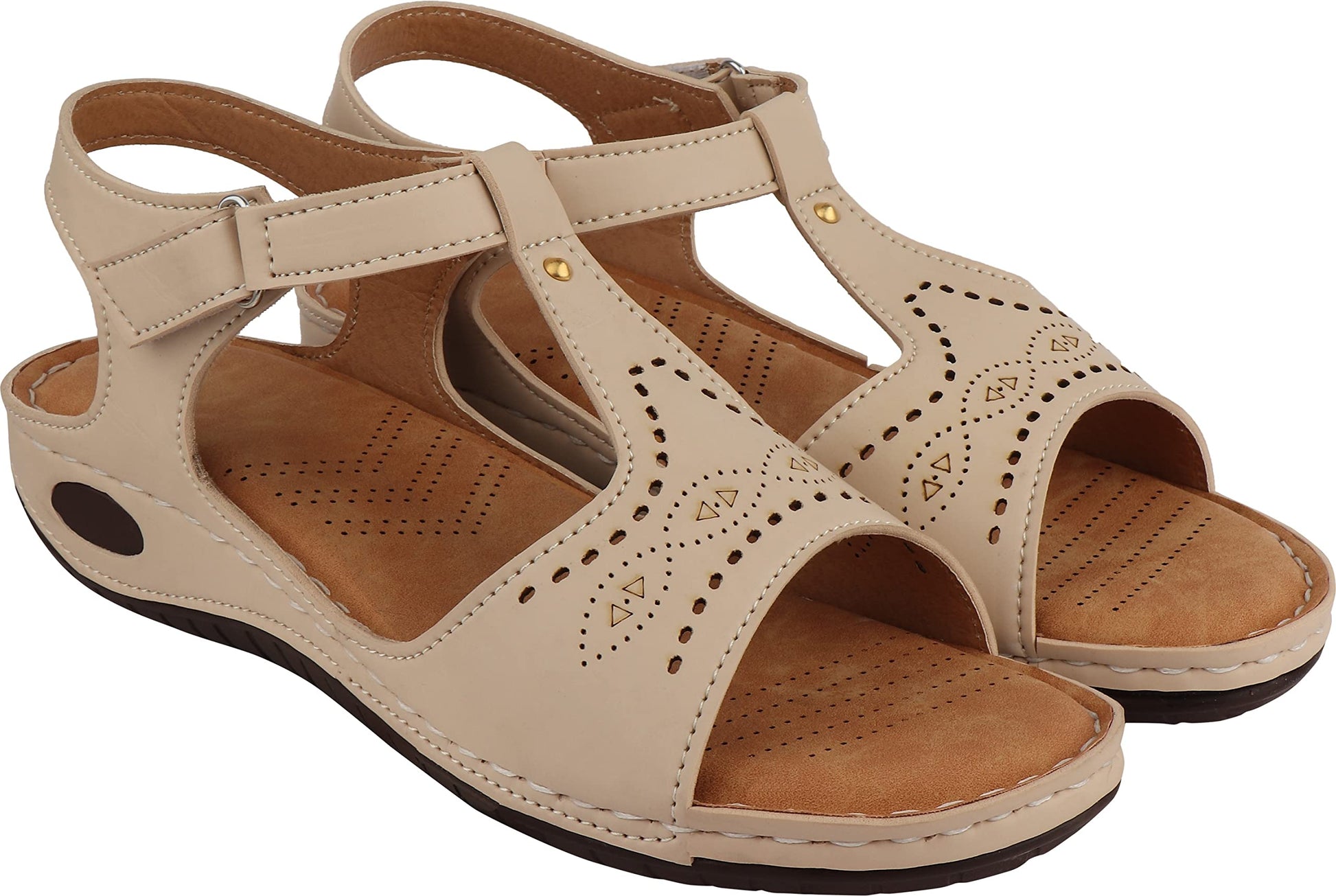 Shoetopia Girls Cream Stylish Trending Flats