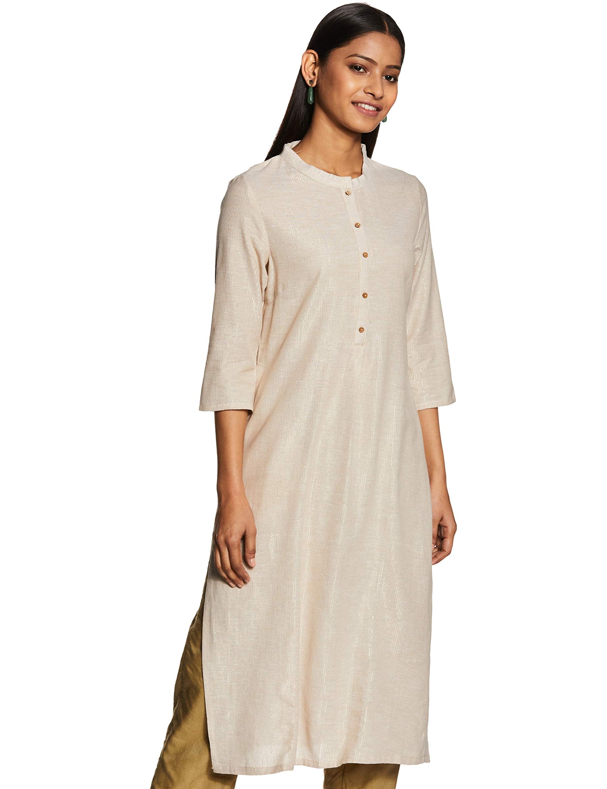 W for Woman Women's Cotton Classic Straight Kurta
