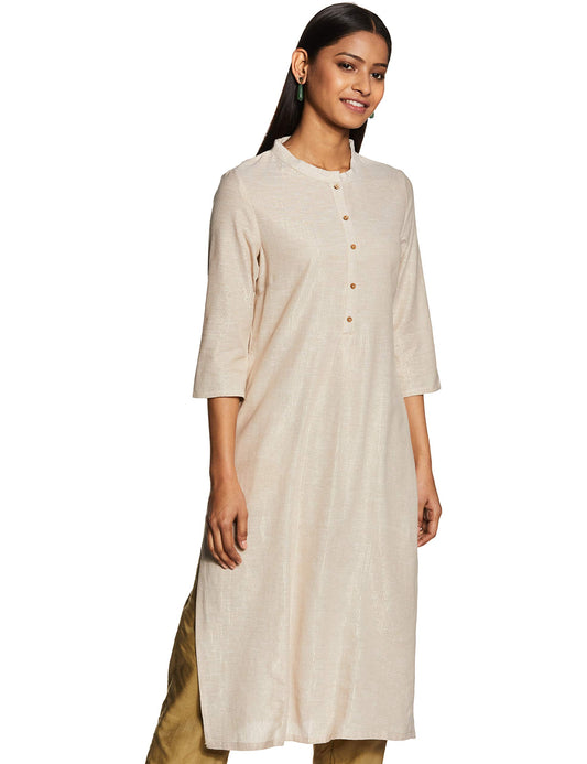 W for Woman Women's Cotton Classic Straight Kurta