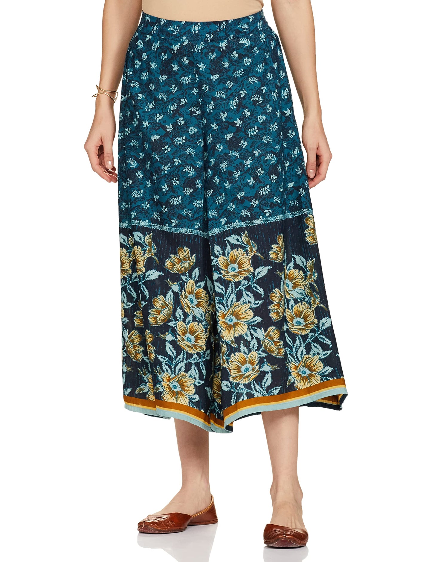 Aurelia Printed Strechable Culotte For Women | Calf Length Culotte For Women