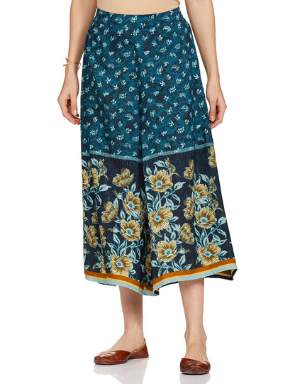 Aurelia Printed Strechable Culotte For Women | Calf Length Culotte For Women