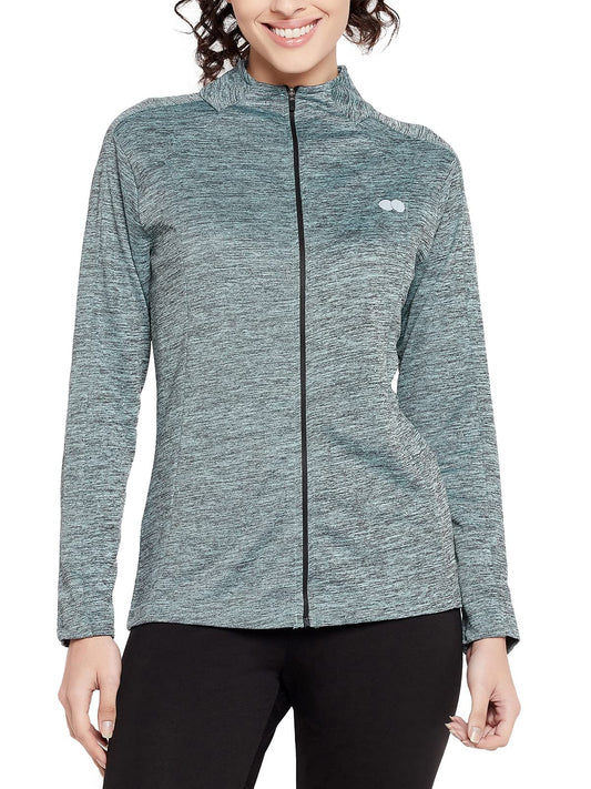 Clovia Womens Comfort-Fit Active Jacket (AT0171P03_Blue_XL)