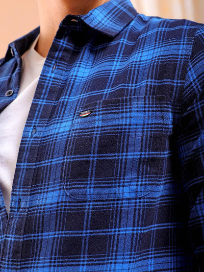 The Indian Garage Co Mens Slim Fit Shirt (1223-SHBCYD-16-03_Blue