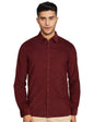 Pepe Jeans MenS Plain Slim Fit Casual Shirt (Pimw200152_Burgundy_Medium)