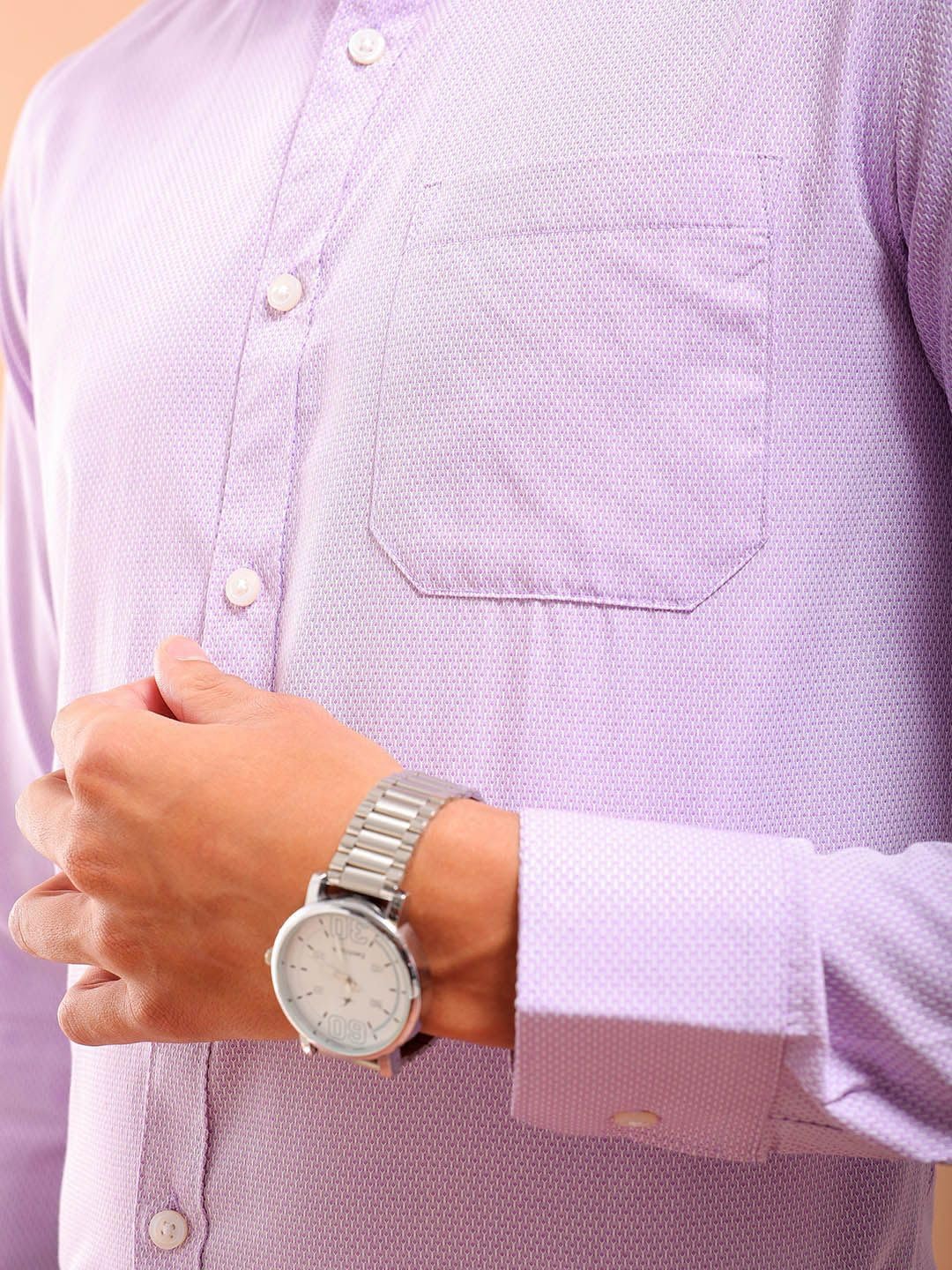 The Indian Garage Co Mens Slim Fit Shirt (0224-SHFRDB-03-01_Purple