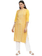 Ketch Women Polyester Regular Fit Fashion Vest Kurta (Khku000106_Yellow, Large)