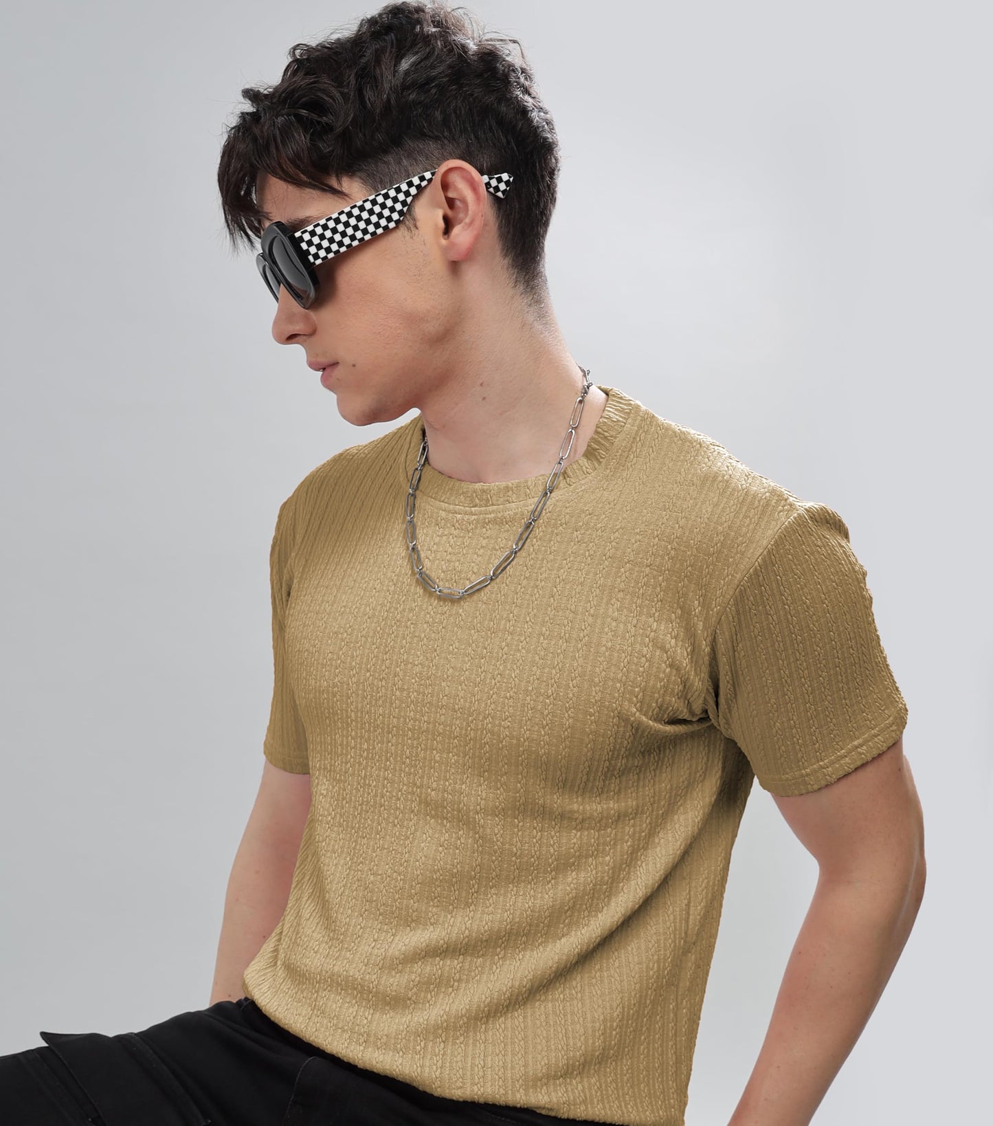 SHODOX Mens Polycotton Regular Fit Half Sleeve Solid Round Neck Tshirt for Men (Pack of 1)