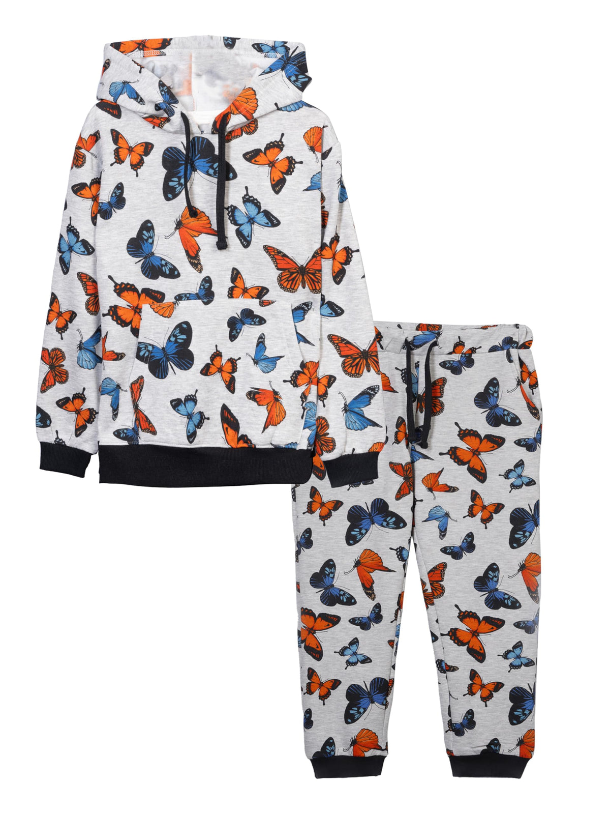 Kyda Kids Girls 100% Cotton Printed Full Sleeve Sweatshirts And Joggers Set - Tie & Dye Clothing Set (Pack Of 1)(Kk-Girls-T&D-Co