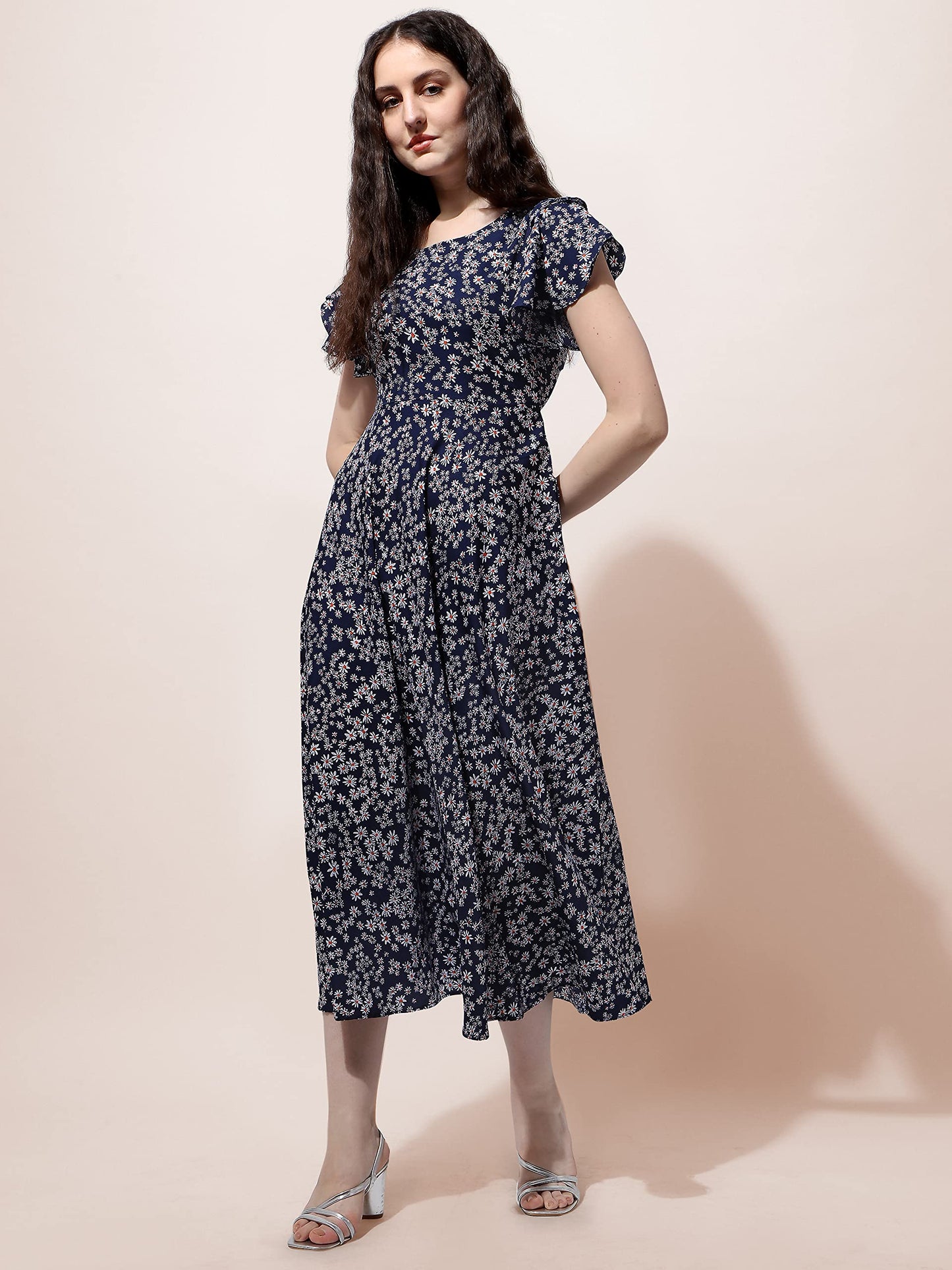 Oomph! Dress For Women Stylish | One Piece For Women Long | Trendy Long One Piece Summer Outfit | Lightweight Flared Maxi Dress