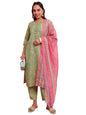 Ketch Women Polyester Printed Ethnic Set (Khk3001043_Green, Xl