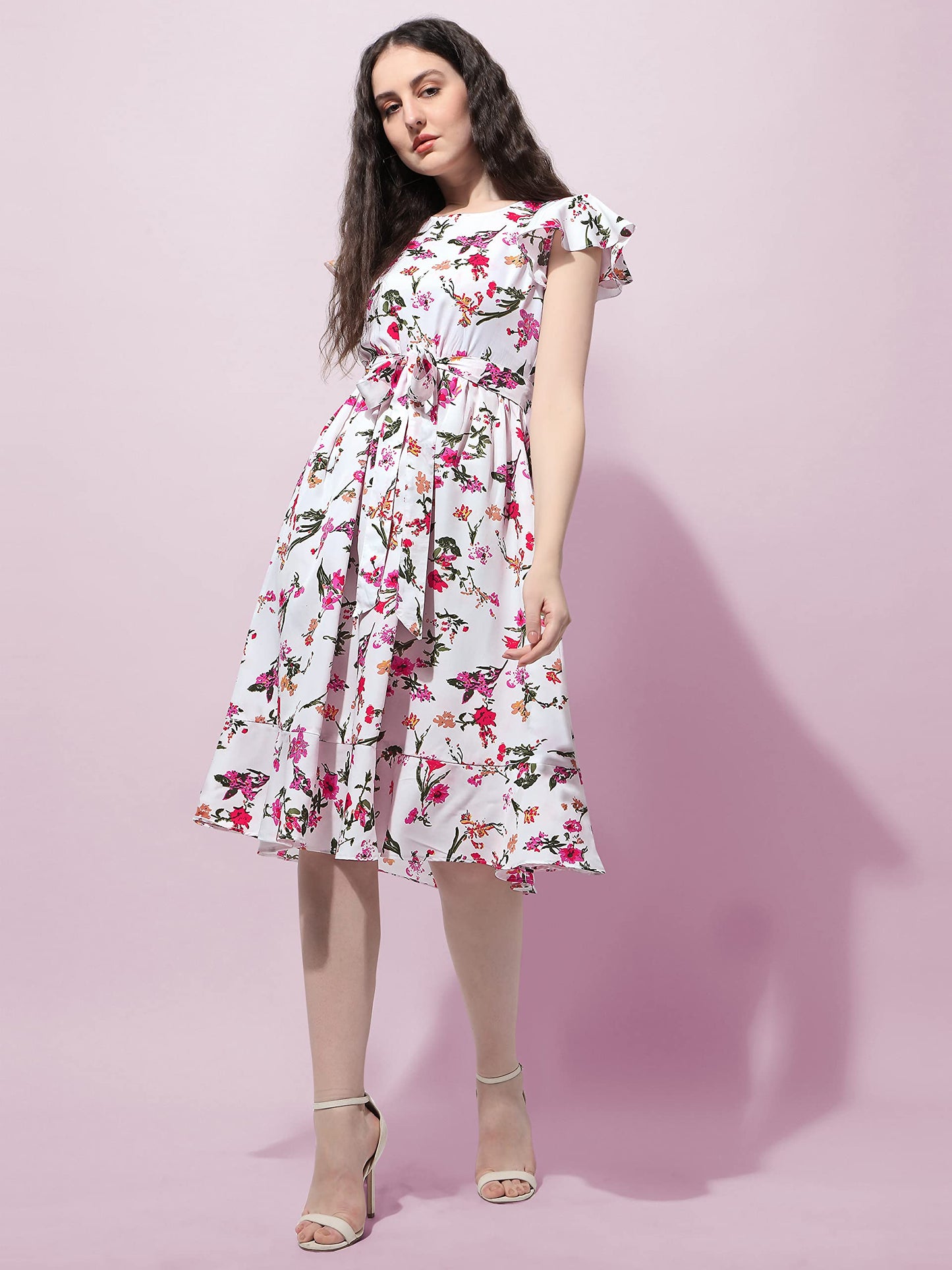 Oomph! WomenS Western & Fusion Wear Western Dresses For Women White - Md508