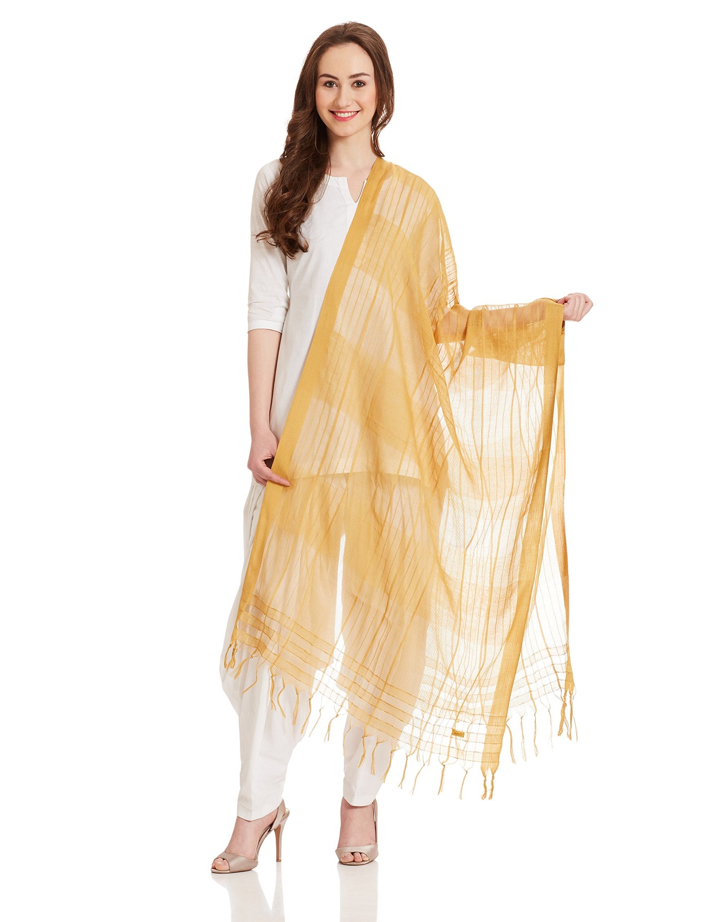 Aurelia Synthetic Dupatta (17Fek75010-02522_Fs_Gold)