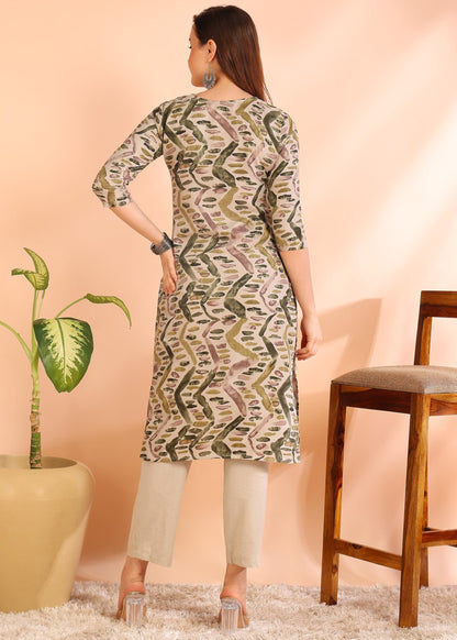 Dsk Studio Poly Rayon Printed Straight Kurti For Women