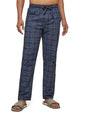 XYXX Mens Super Combed Cotton Checkered Checkmate Pyjamas [Pack of 1] Elasticated Waist, Drawstring | Loungewear for Men in Blu