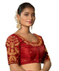 Pujia Mills WomenS Readymade Blouse Embroidery Multi Coding Maggam Work Sequence Work Indian Ethnic Designer Stitched Readymade