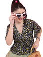 Ketch WomenS Regular Fit Tops (Khtp000334_Black/Yellow/Multi