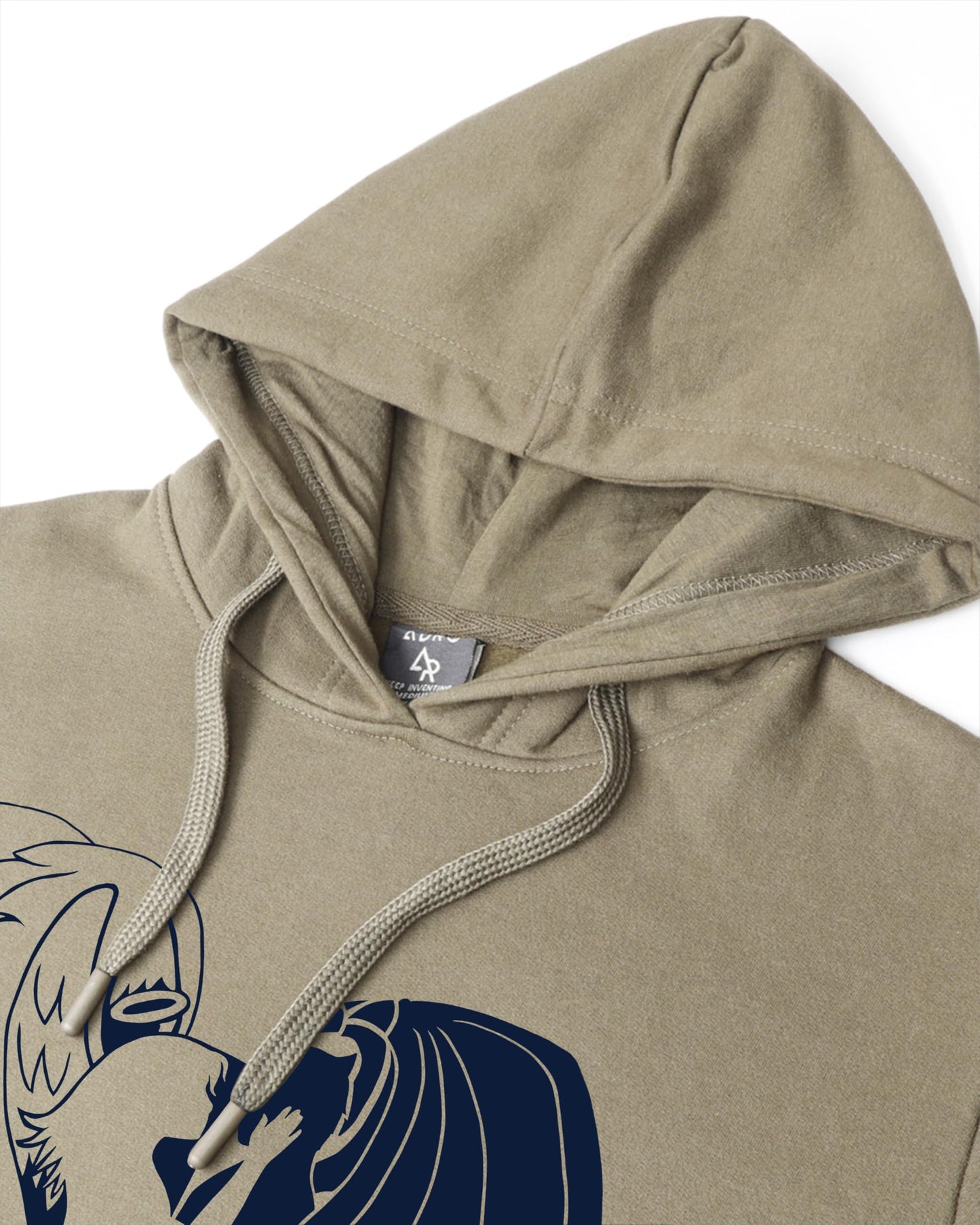 ADRO Men's Cotton Neck Hooded Sweatshirt (H24-DEVI-BE_Beige