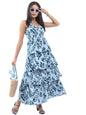 Ketch Women'S Polyester A-Line Maxi Casual Dress (Khj6000237_Blue
