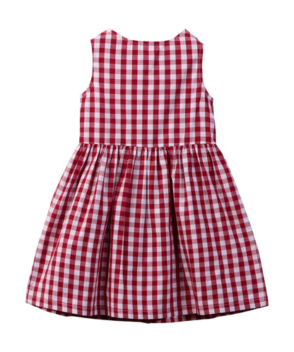 Beebay Kids Girls Y/d Check Button Through Dress Red