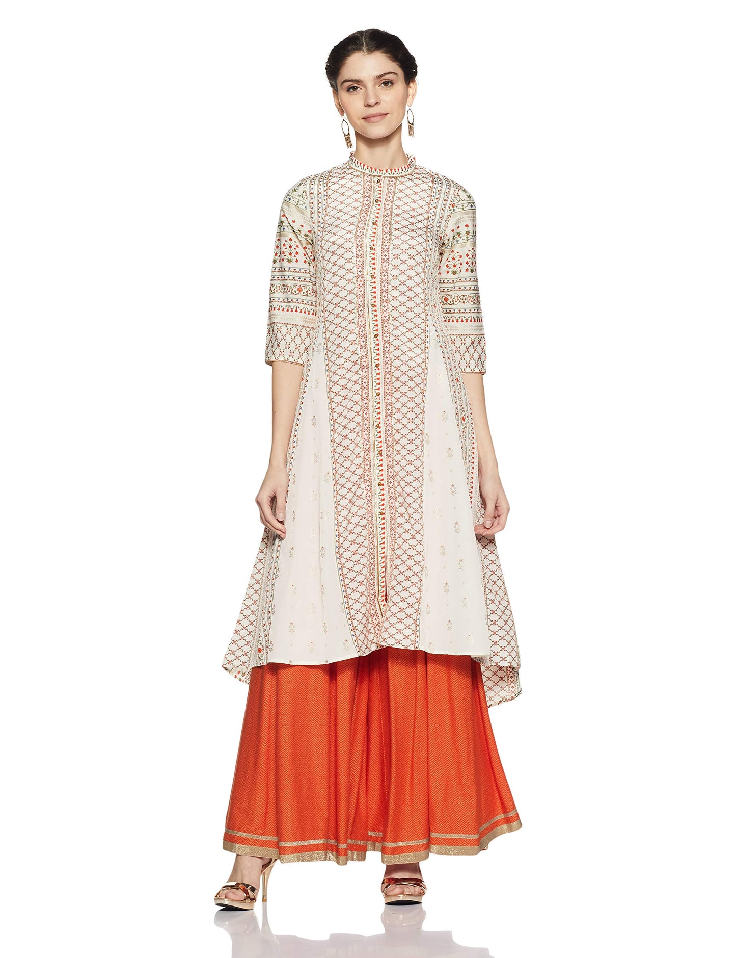 W for Woman Women's 100% Man Made Fiber Straight Kurta