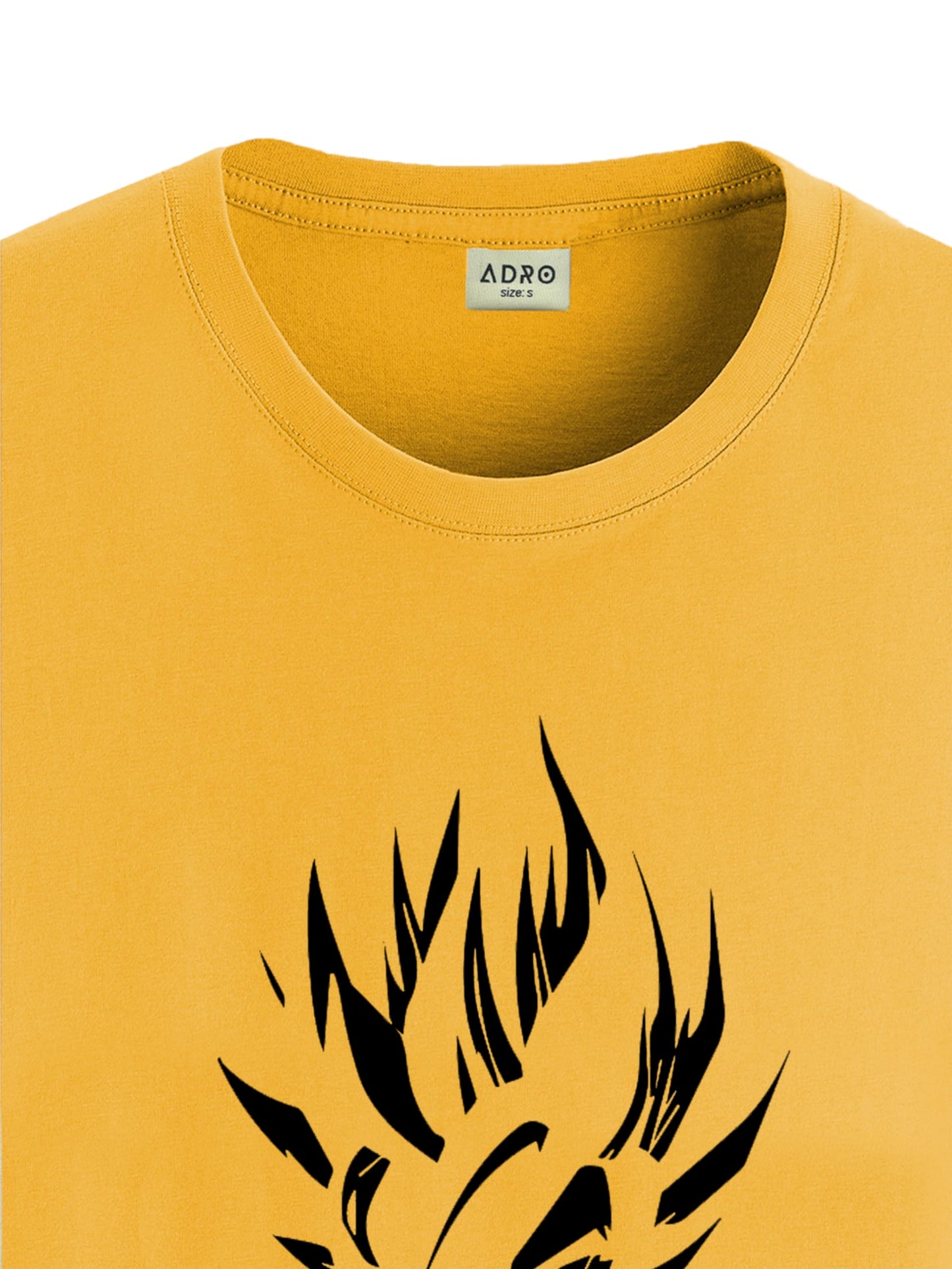 ADRO Men's Solid Regular Fit T-Shirt (RN24-GOK-MU_Mustard