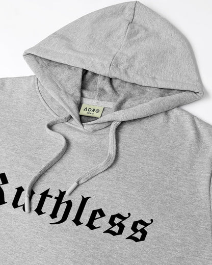ADRO Men's Cotton Neck Hooded Sweatshirt (H24-RUTH-GR_Grey