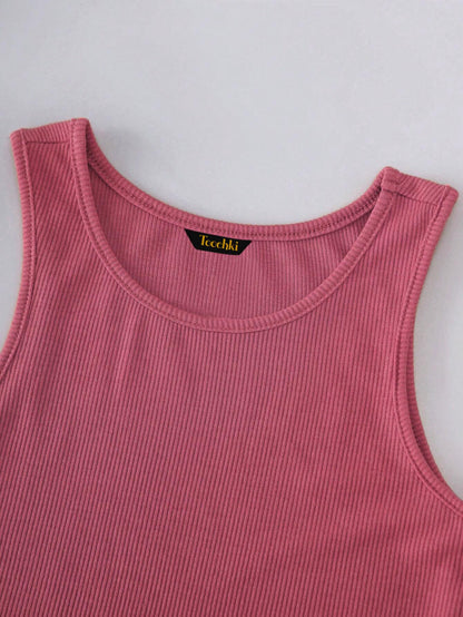 Toochki Tops for Woman | Spandex Top | Crop | Short | Western | for Jeans | Sleeveless | Stretchable | Dark Pink