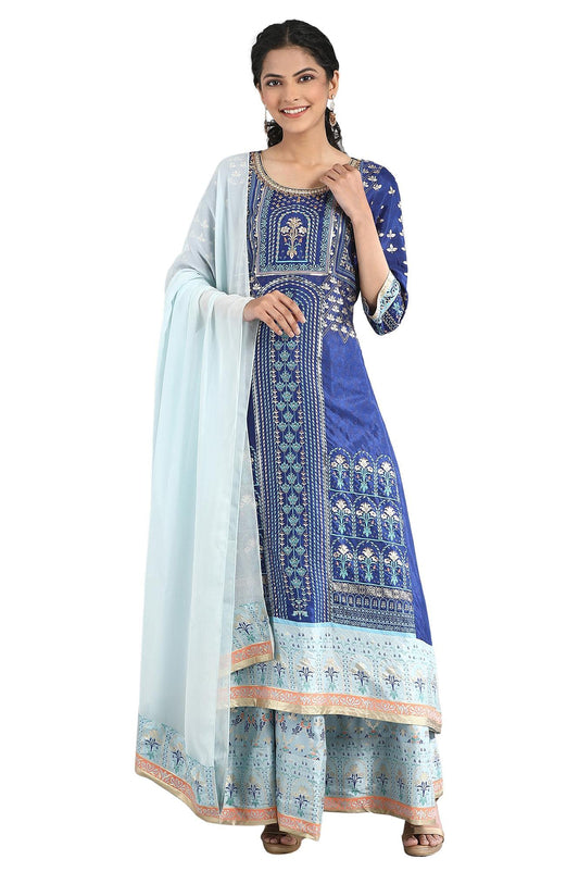 Aurelia Women's Rayon Kurti Skirt Set Drape