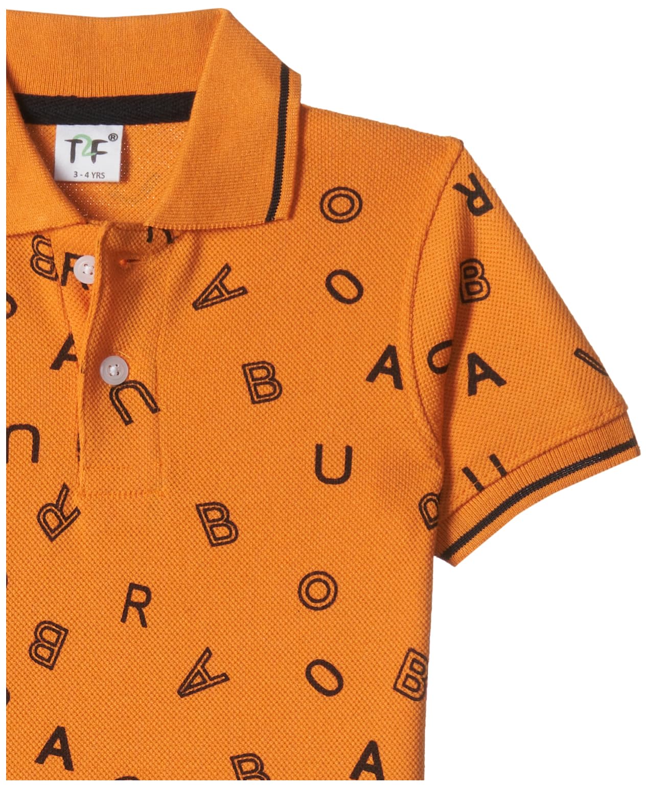 T2F Boys Cotton Regular Fit T-Shirt Yellow